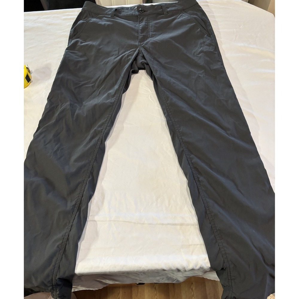 Eddie Bauer Pants Gray TRAVEX Performance Nylon Stretch Hiking Travel Mens 34x34